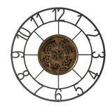 Round Decorative Gear Iron Wall Clock