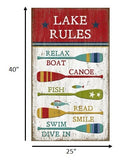 Vintage Boat Oars Lake Rules XL Wall Art