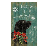 Black Lab Winter Snow Wall Art
