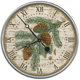 18" Vintage Douglas Fir Pine Sprig Wall Clock