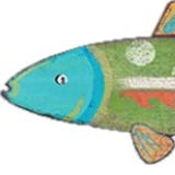 Rustic Green Whimsy The Fish Wall Art