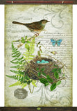 Vintage Song Bird Tapestry Wall Décor