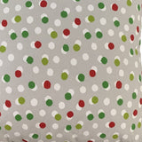 14" X 20" Red Gray And White Zippered 100% Cotton Polka Dots Lumbar Pillow Cover