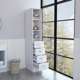 Light Oak and White Multi Purpose Vertical Hanging Cabinet