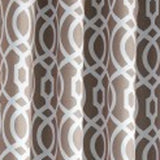 84" Taupe Trellis Black Out Window Curtain Panel