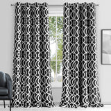 84" Taupe Trellis Black Out Window Curtain Panel