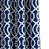 84" Navy Blue Trellis Black Out Window Curtain Panel