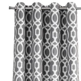 84" Gray Trellis Black Out Window Curtain Panel