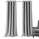 84” Silver Interlock Pattern Window Curtain Panel