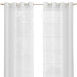 Set of Two 84" White Solid Modern Window Panels