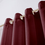 Set of Two 84" Burgundy Solid Modern Window Panels