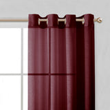 Set of Two 84" Burgundy Solid Modern Window Panels