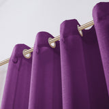 Set of Two 84" Purple Solid Modern Window Panels