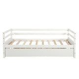 White Twin Bed with Trundle