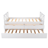 White Twin Bed with Trundle