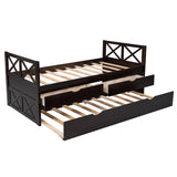 White Twin Bed with Trundle