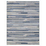 2' X 4' Blue Abstract Stain Resistant Indoor Outdoor Area Rug