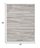 2' X 4' Gray Abstract Stain Resistant Indoor Outdoor Area Rug