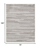 5' X 7' Gray Abstract Stain Resistant Indoor Outdoor Area Rug