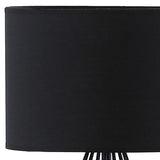 18” Asymmetric Black Cage Metal Table Lamp