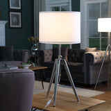 18” Asymmetric Black Cage Metal Table Lamp