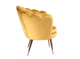 34" Modern Golden Seashell Accent Chair