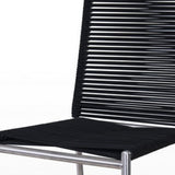 30" Black And Silver Stainless Steel Bar Height Bar Chair