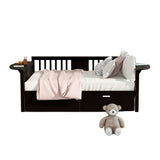 Gray Solid and Manufactured Wood Full Bed