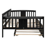 Espresso Solid and Manufactured Wood Bed with Trundle