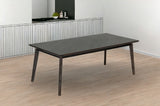 83" Dark Brown Sleek Rectangular Wood Dining Table