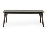 83" Dark Brown Sleek Rectangular Wood Dining Table