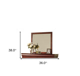 38" Black Rectangle Dresser Mirror Wall Mounted With Frame