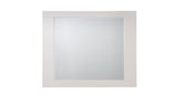 37" White High Gloss Square Dresser Mirror