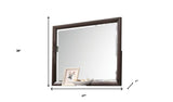 37" White High Gloss Square Dresser Mirror