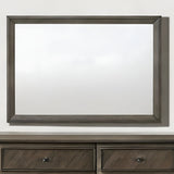 32" Gray Oak Dresser Mirror