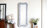 63" Mirrored &amp; Faux Diamonds Lighted Accent Mirror