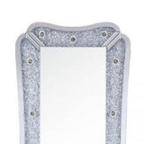 63" Mirrored &amp; Faux Diamonds Lighted Accent Mirror