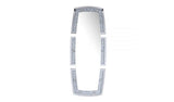 63" Mirrored &amp; Faux Diamonds Lighted Irregular Accent Mirror