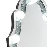 63" Mirrored &amp; Faux Diamonds Cheval Standing Mirror