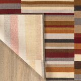 8' X 10' Taupe Striped Stain Resistant Non Skid Indoor Outdoor Area Rug