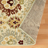 6' X 9' Camel Gray And Rust Floral Stain Resistant Area Rug