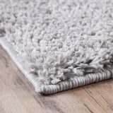 4' X 6' Silver Shag Stain Resistant Area Rug