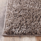 4' X 6' Taupe Shag Stain Resistant Area Rug