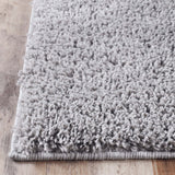 8' X 10' Silver Shag Stain Resistant Area Rug