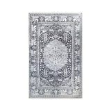 5' X 8' Charcoal Medallion Stain Resistant Area Rug