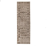 8' Bronze Floral Vines Power Loom Stain Resistant Runner Rug