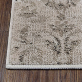 5' X 8' Bronze Floral Vines Power Loom Stain Resistant Area Rug