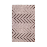 5' X 7' Beige Waves Stain Resistant Indoor Outdoor Area Rug