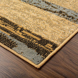 6' X 9' Chocolate Patchwork Power Loom Stain Resistant Area Rug