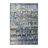 2' X 3' Taupe Abstract Power Loom Distressed Stain Resistant Area Rug